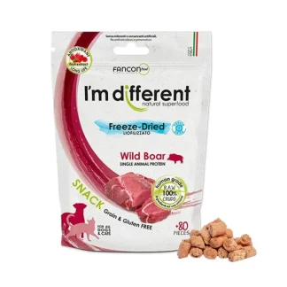 Snack Liofilizzato a Base di Carne Cruda di Cinghiale Selvatico - 40 Gr. - 80 pezzi