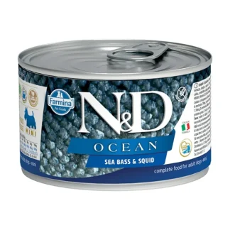 Natural & Delicious Ocean Mini con Spigola e Calamari - 140GR
