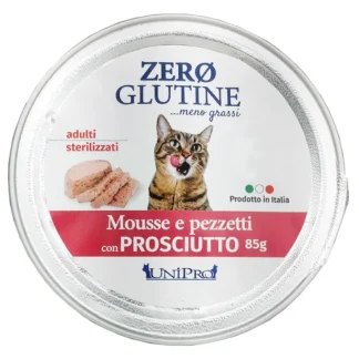 Cat Zero Glutine Mousse e pezzetti con Prosciutto - 85GR