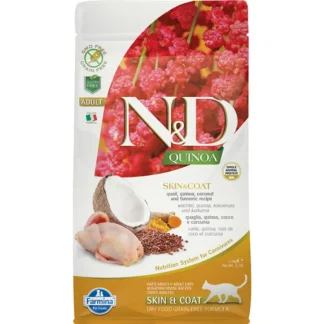 Natural & Delicious Quinoa Skin & Coat Quaglia Grain Free - 1,50KG
