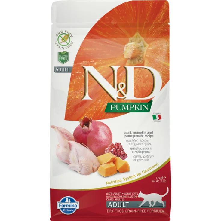 Natural & Delicious Quaglia, Zucca & Melograno Grain Free - 1,50KG