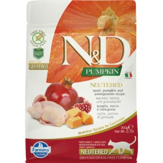 Natural & Delicious Grain Free Neutered Adult con Quaglia, Zucca e Melograno - 300GR