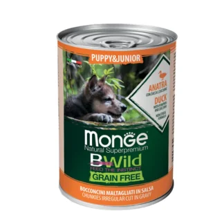 BWild Grain Free Puppy & Junior All Breeds con Anatra, Zucca e Zucchine - 400GR