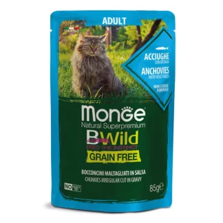 BWild Grain Free Bocconcini maltagliati in salsa di Acciughe con Ortaggi - 85GR