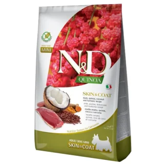 Natural & Delicious Mini Quinoa Skin & Coat Anatra Grain Free - 800GR