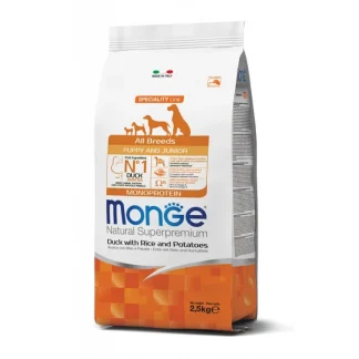 Natural Superpremium All Breeds Puppy & Junior Monoprotein Anatra e Riso - 12KG