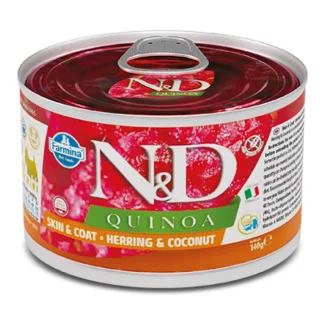 Natural & Delicious Quinoa Skin & Coat Mini con Aringa e Cocco	 - 140GR