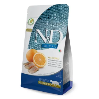Natural & Delicious Ocean Neutered Arringa e Arancia Grain Free - 1,50KG