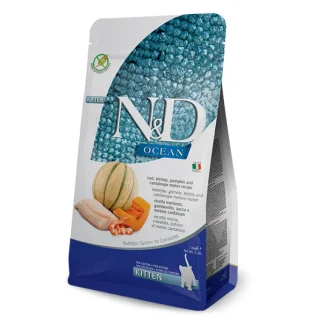 Natural & Delicious Ocean Kitten con Merluzzo Gamberi Zucca Cantalupo - 1,50KG