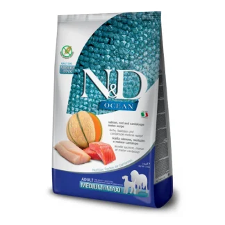 Natural & Delicious Ocean Adult Medium & Maxi con Salmone, Merluzzo e Cantalupo - 12KG