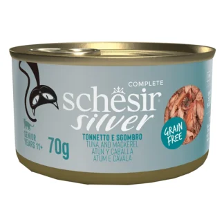 Silver Senior Cat Tonno e Sgombro Filetti in Brodo - 70GR