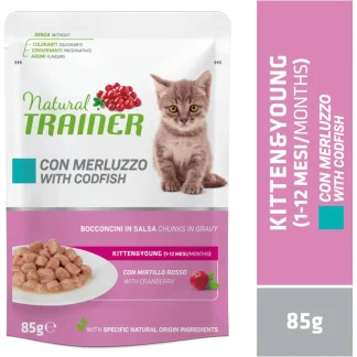 Natural Kitten & Young Merluzzo Bocconcini in Salsa - 85GR
