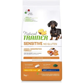 Natural Sensitive No Gluten Small & Toy Puppy & Junior con Salmone - 800GR