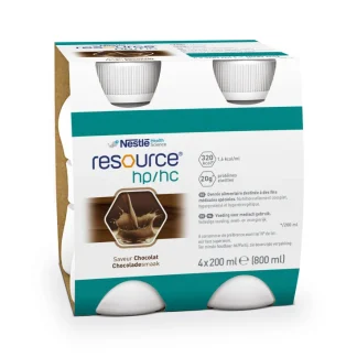 Nestlé Health Science Resource HP/HC Cioccolato Bevanda Ipercalorica E Iperproteica 4 x200ml