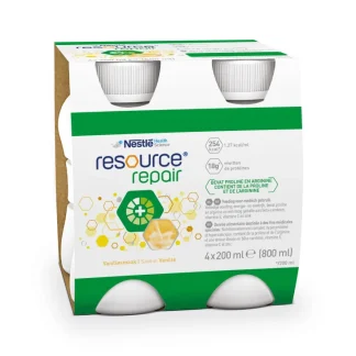 Nestlé Heath Science Resource Repair Bevanda Iperproteica Per Favorire La Rigenerazione Dei Tessuti Gusto Vaniglia 4 x200ml