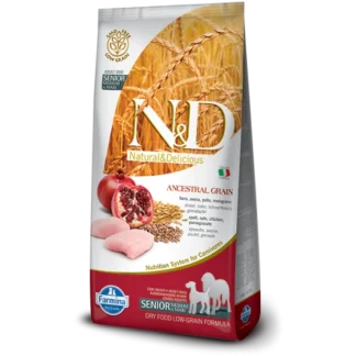 Natural & Delicious Ancestral Grain Senior Medium & Maxi con Pollo e Melograno - 12KG