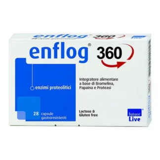 Enflog 360 Enzimi Proteolitici Integratore Alimentare 28 Capsule Gastroresistenti