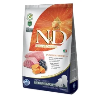 Natural & Delicious Pumpkin Grain Free Puppy Medium & Maxi con Agnello, Zucca e Mirtillo - 12KG