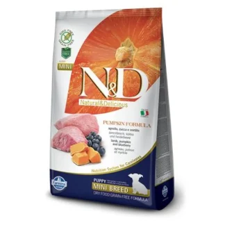 Natural & Delicious Pumpkin Grain Free Puppy Mini con Agnello, Zucca e Mirtillo - 800GR