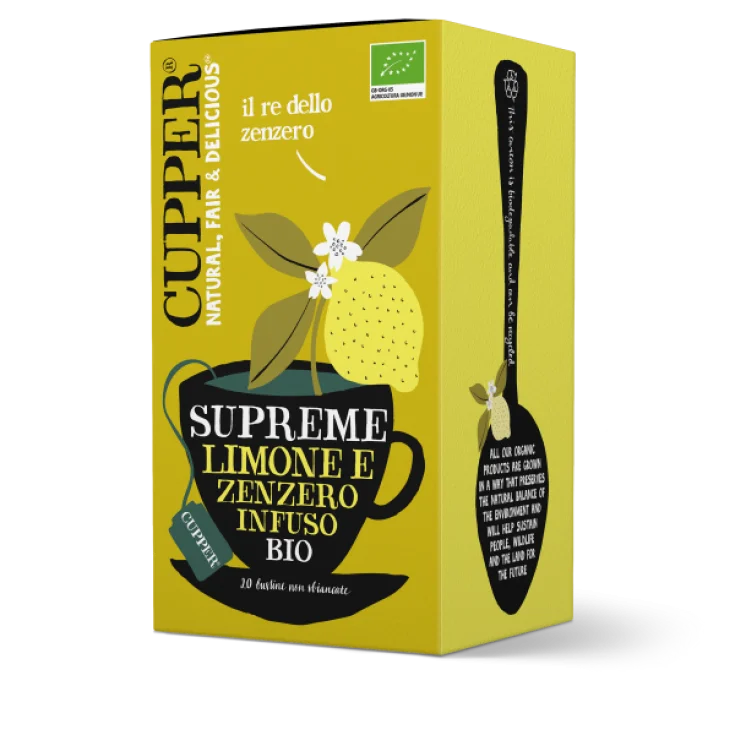 Infuso Biologico con Limone e Zenzero Cupper® 20 Bustine