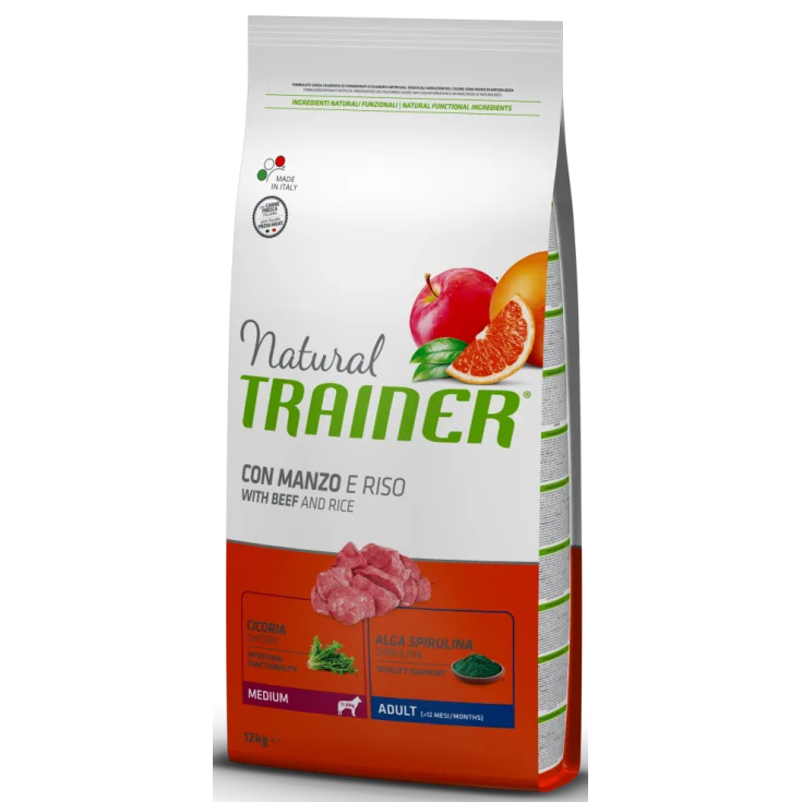 Natural Adult Medium con Manzo e Riso - 12KG