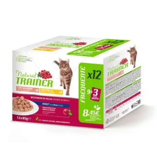 Natural Adult Multipack Pollo e Salmone Bocconcini in Salsa - 85GR