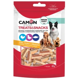 Treats&Snack Bocconcini di Pollo, Anatra e Merluzzo - 80GR