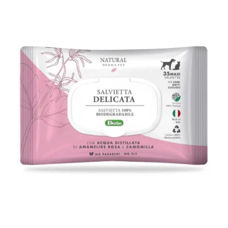 Salviette Delicate Funzionali con Amamelide Rosa e Camomilla - 35 Salviette