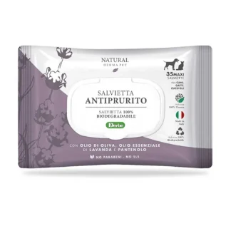 Salviette Antiprurito Funzionali con Lavanda  Olio di Oliva e Pantenolo - 35 Salviette