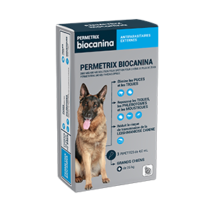 Permetrix – 2000 mg / 400 mg – Antiparasitic – Dog – More than 25 kg – 3×4 ml – BIOCANINA