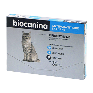 Fiprocat 50 mg – External parasiticide – Cat – 3 pipettes – BIOCANINA