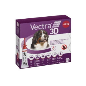 Vectra 3D – fleas, ticks and flying insects – Dog – XL + 40 Kg – 3 pipettes – CEVA