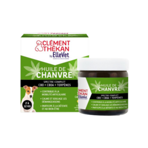 Hemp Oil – Joints and itching – Dog – 2 to 10 kg – 45 capsules – Clément Thékan