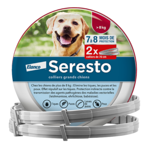 Seresto – Anti-flea collar – Large dog – 70 cm – Set of 2 – ELANCO