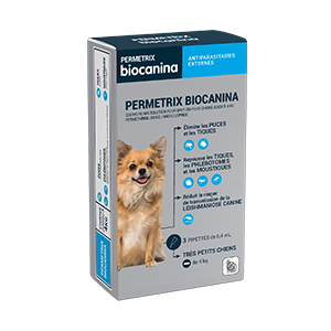 Permetrix – 200 mg / 40 mg – Antiparasitic – Dog – less than 4 kg – 3×0,4 ml – BIOCANINA