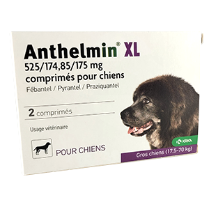 Anthelmin XL - Vermifuge Dogs - From 17,5 to 70 kg - KRKA