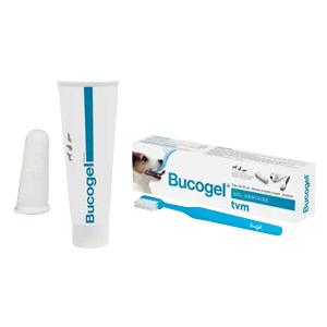 Bucogel – Dental gel + Toothbrush – Tartar – Dog – 50 ml – TVM