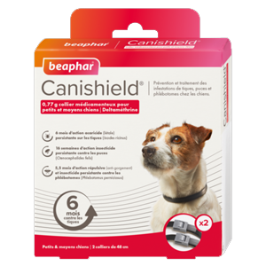 Canishield – Pest Control Collar – Small and Medium Dog – Pack of 2 – BEAPHAR
