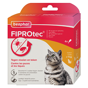 Fiprotec – Anti-fleas/Anti-ticks – Cat – 50 mg – 4 Pipettes – BEAPHAR