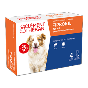 Fiprokil – 268 mg – Large dogs – Antiparasitic – from 20 to 40 kg – CLÉMENT THÉKAN