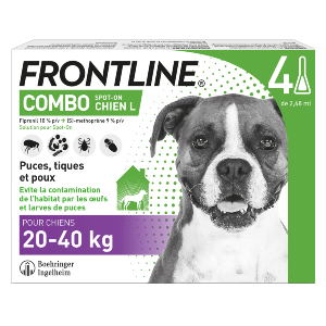 Frontline Combo – Anti-fleas – L – from 20 to 40 kg – 4 pipettes – BOEHRINGER INGELHEIM