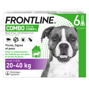 Frontline Combo – Anti-fleas – L – from 20 to 40 kg – 6 pipettes – BOEHRINGER INGELHEIM