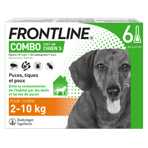 Frontline Combo – Anti-fleas – S – from 2 to 10 kg – 6 pipettes – BOEHRINGER INGELHEIM