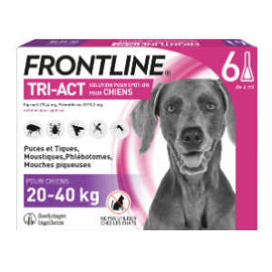 Frontline – Tri-Act L – from 20 to 40 kg – Anti-fleas – 6 Pipettes – BOEHRINGER INGELHEIM