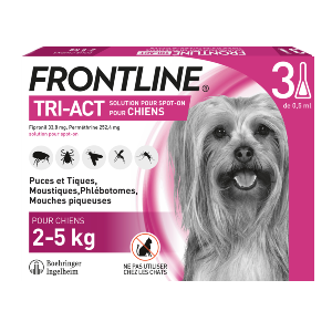 Frontline – Tri-Act XS – from 2 to 5 kg – Anti-fleas – 3 Pipettes – BOEHRINGER INGELHEIM