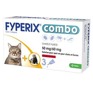 Fyperix Combo – Anti fleas and ticks – Cats and ferrets – 3 pipettes – KRKA