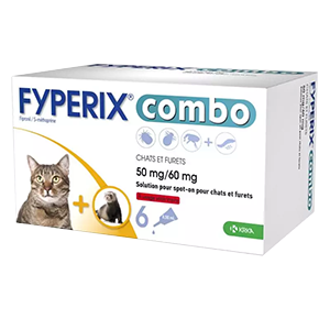 Fyperix Combo – Anti fleas and ticks – Cats and ferrets – 6 pipettes – KRKA