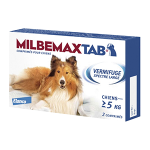 Milbemax Tab Dog – Dewormer – More than 5 kg – 2 Tablets – ELANCO