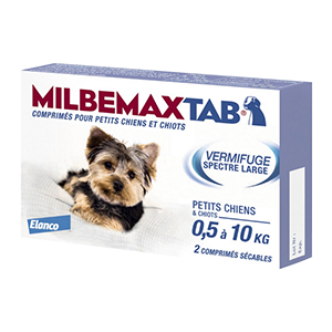Milbemax Tab Puppies and small dogs – Dewormer – from 0,5 to 10 kg – 2 Tablets – ELANCO