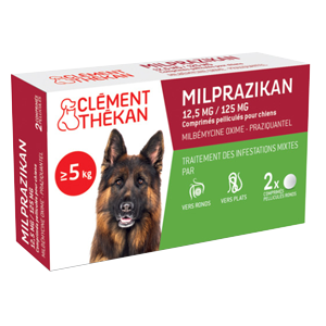 Milprazikan Dog – Vermifuge – 12,5 MG / 125 MG – CLÉMENT THÉKAN
